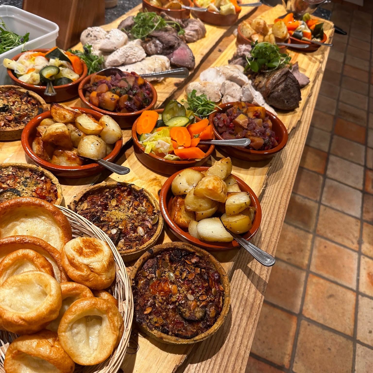 Buffet spread