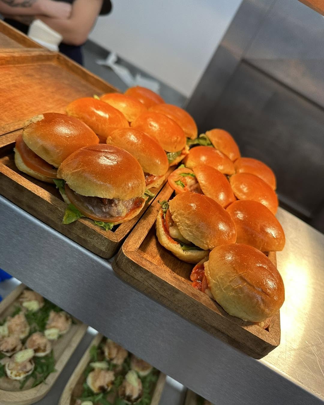 Barbecue only, not a hog roast: burgers and sausages on the grill