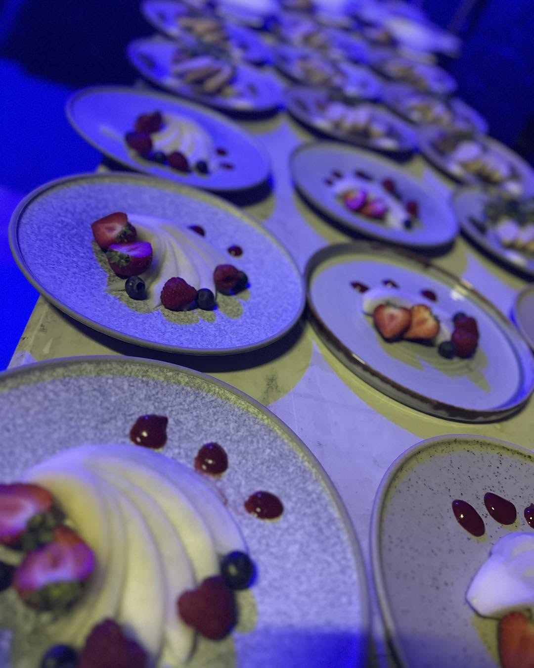 Food being served at an event
