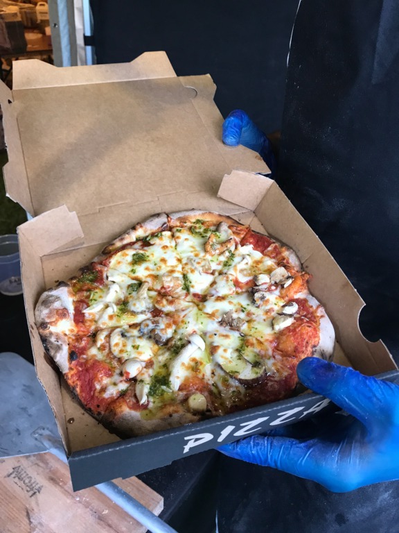Ooni fired pizza fresh from the oven
