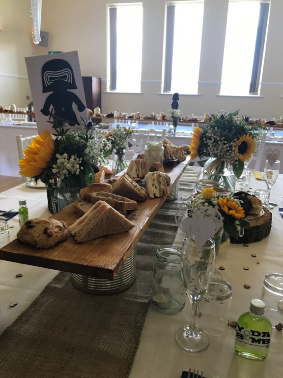 The mobile bar set up at an event