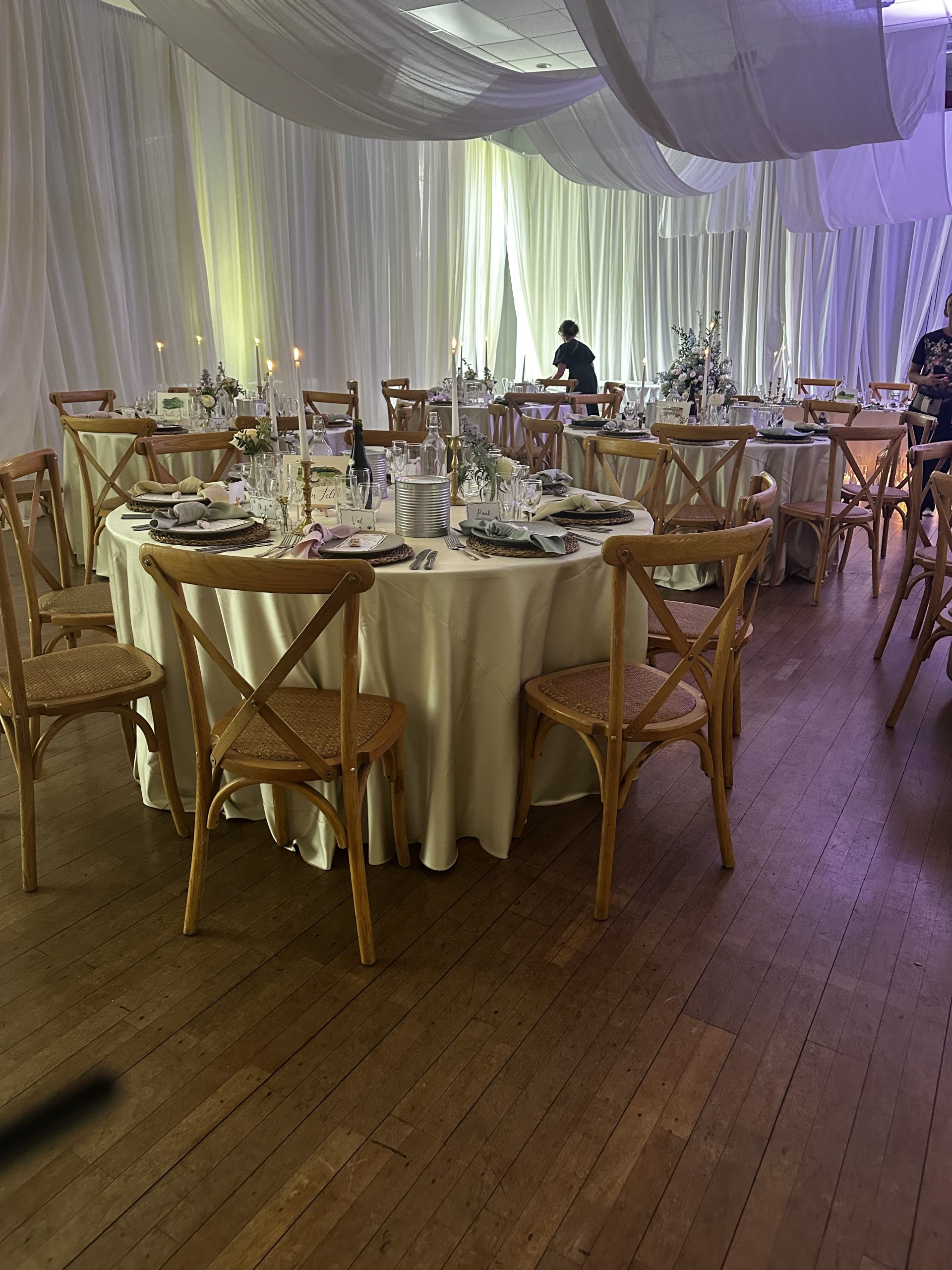 Guests seated for a wedding breakfast