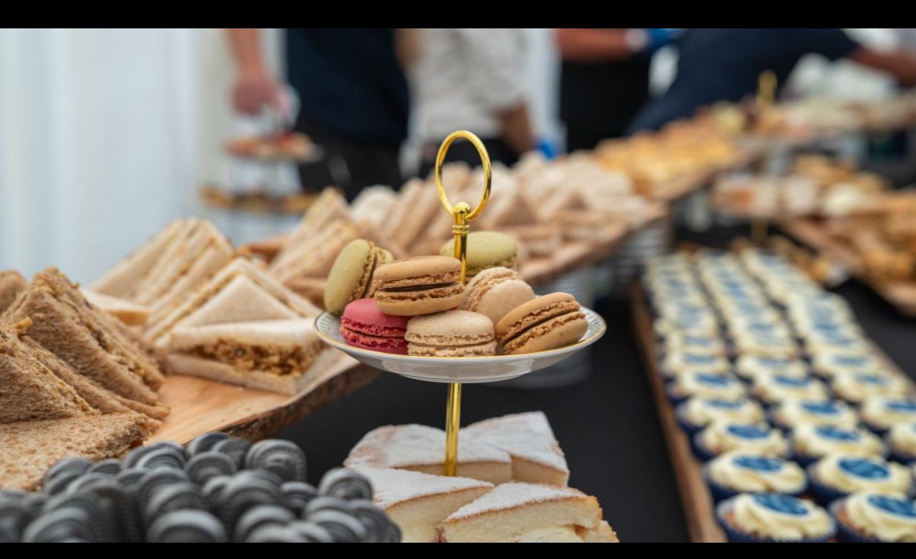 Canapés at a champagne reception