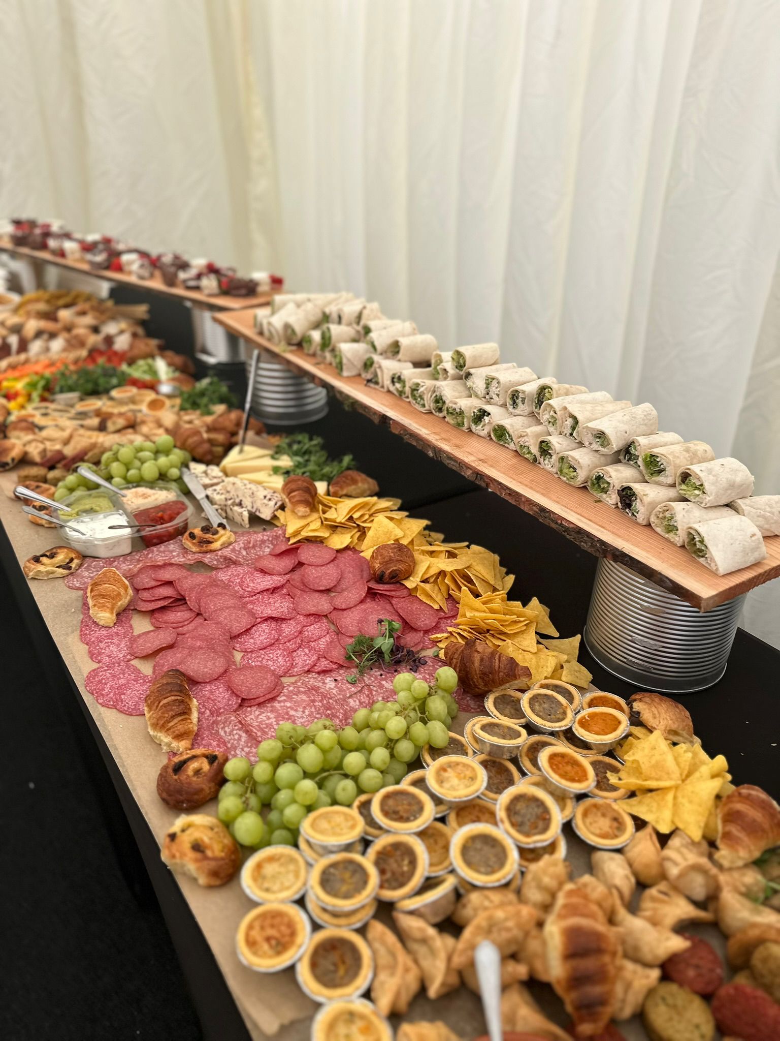 A sharing board laid out for guests